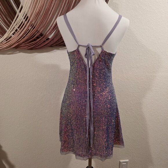 Intimately Free People Gold Rush Mini Dress Sz M - Picture 5 of 8